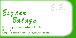 eszter balazs business card