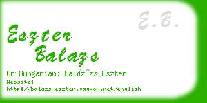 eszter balazs business card